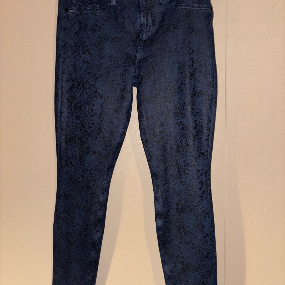 7 For All Mankind Blue Skinny Jeans Modern Fit